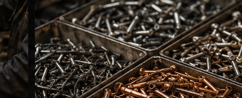 Sorted reusable and recyclable automotive materials